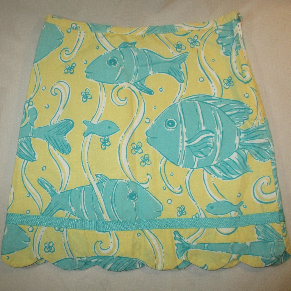 Lilly Pulitzer Fish Print Skirt Girls 5